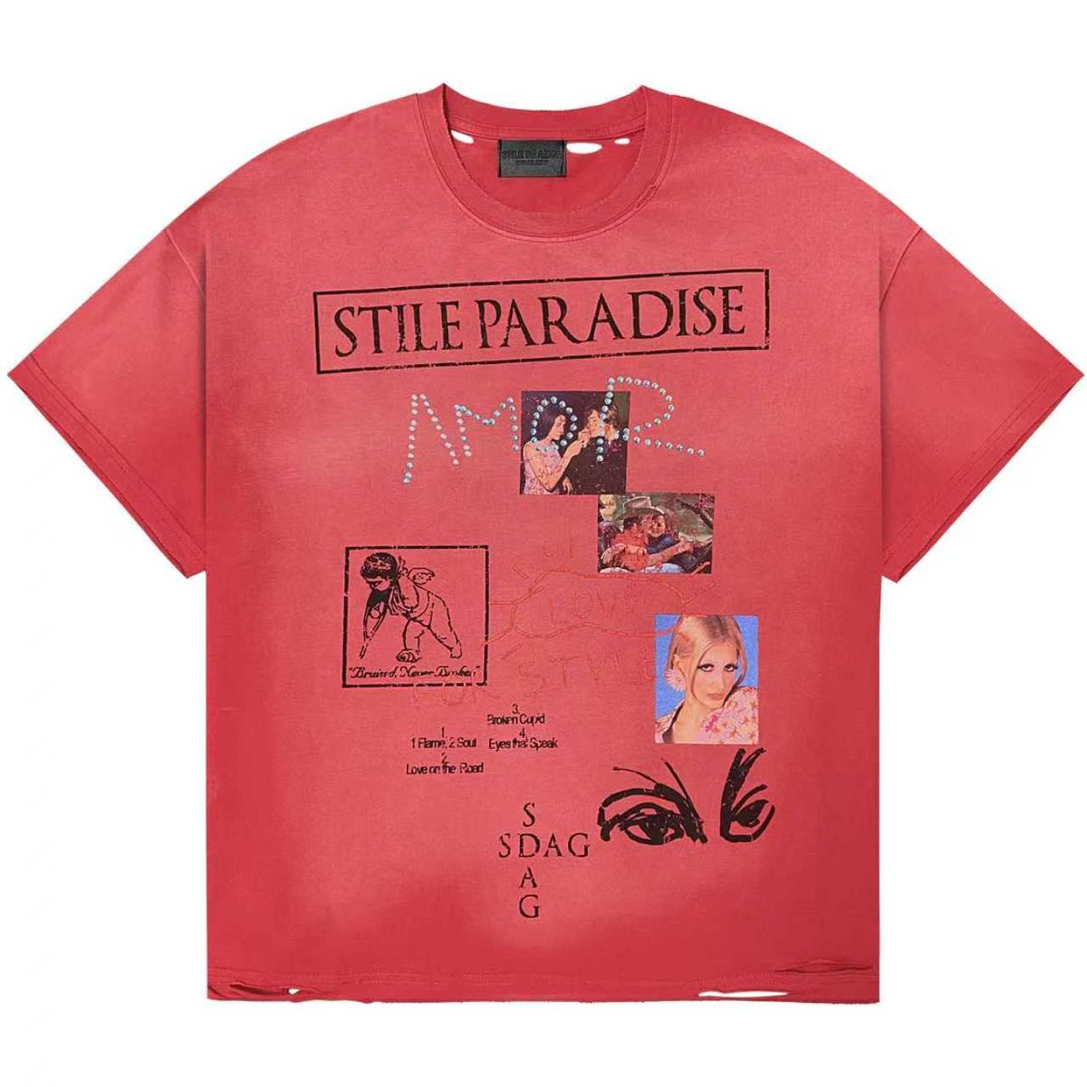 Stile de Amor Paradise Faded Tee Red