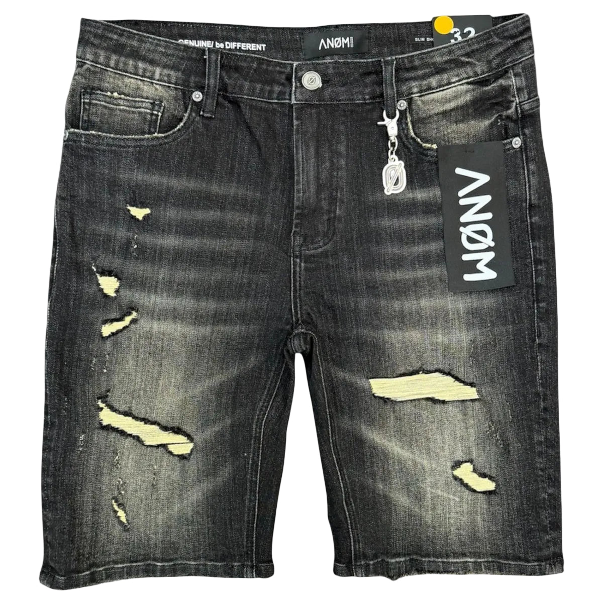 ANOM Striker Denim Shorts Vintage Black