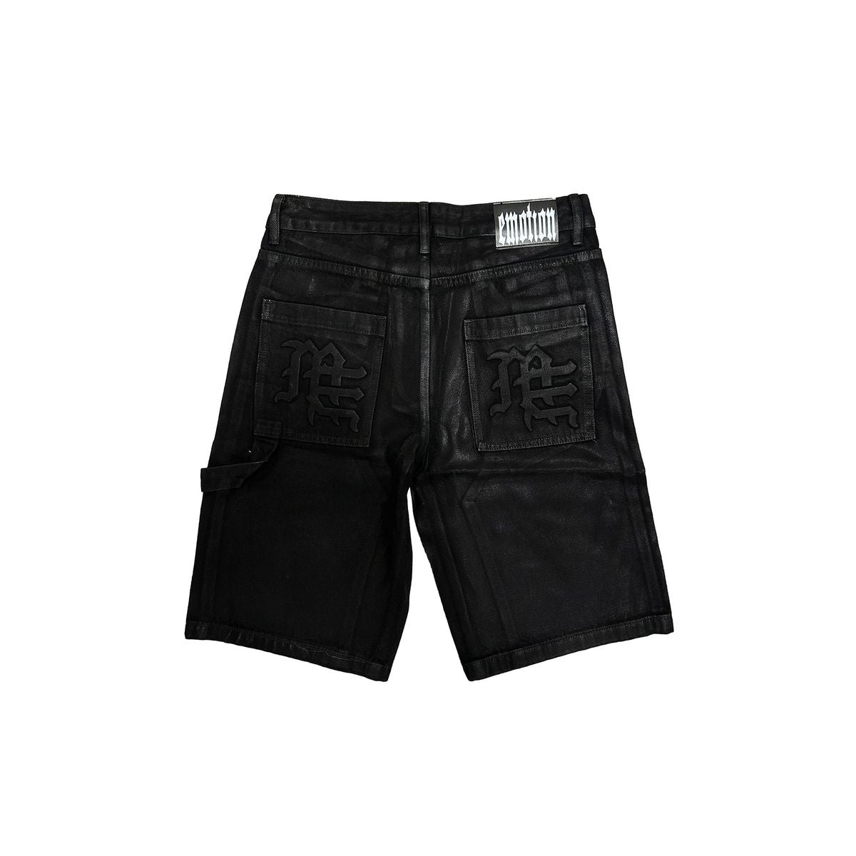 Mixed Emotion Worker Denim Shorts Wax Black