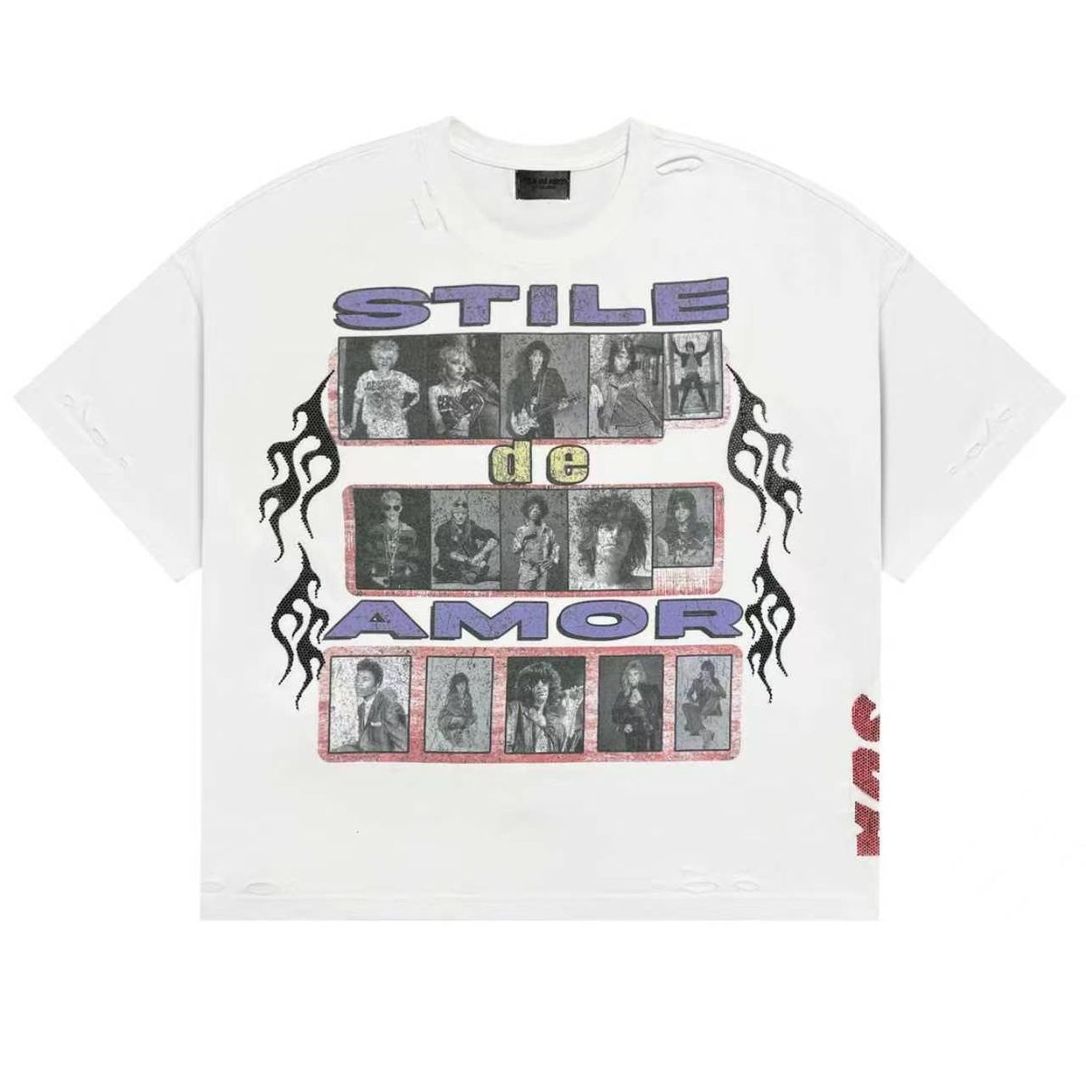 Stile de Amor Fiamme Rock Tee White