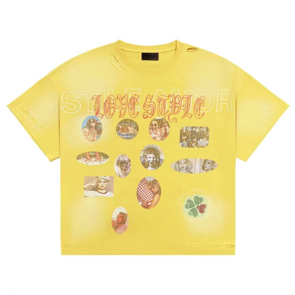 Stile de Amor Sfera Acid Wash Tee Yellow