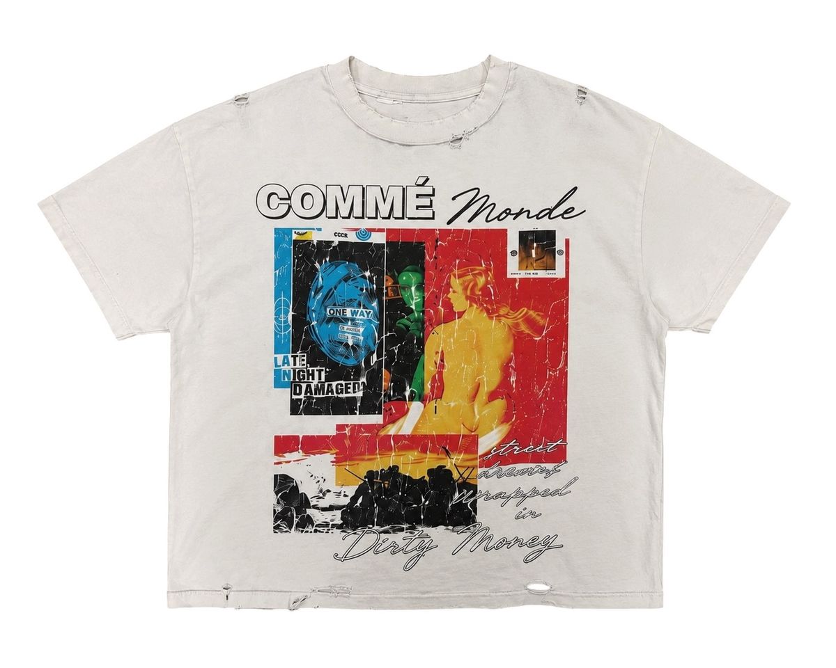Comme Monde Dirty Money Tee White