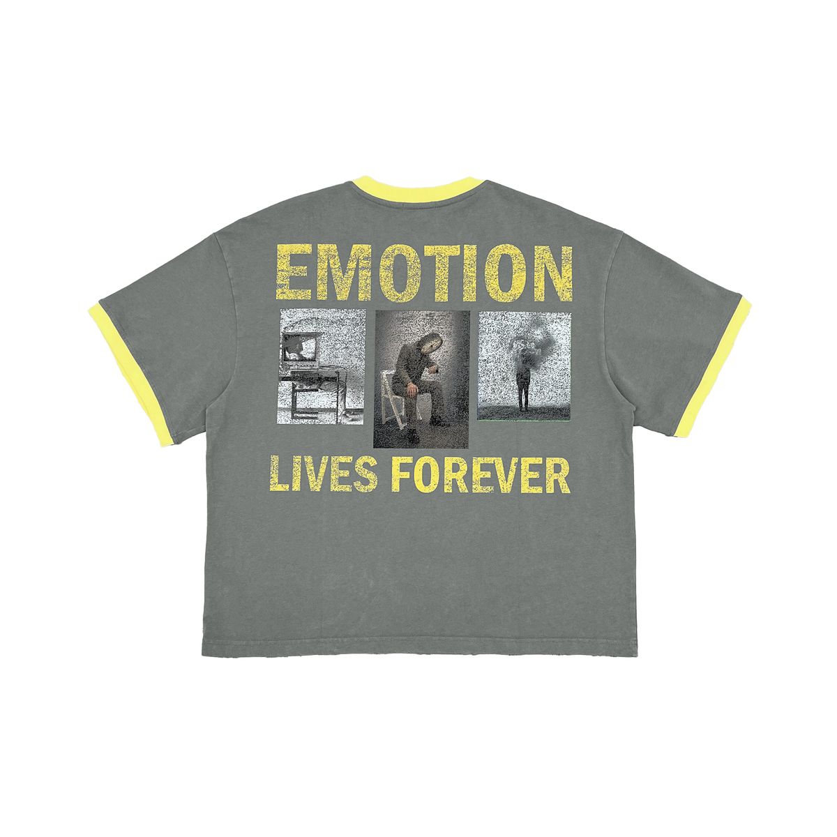 Mixed Emotion Yellow Eternal Tee Grey