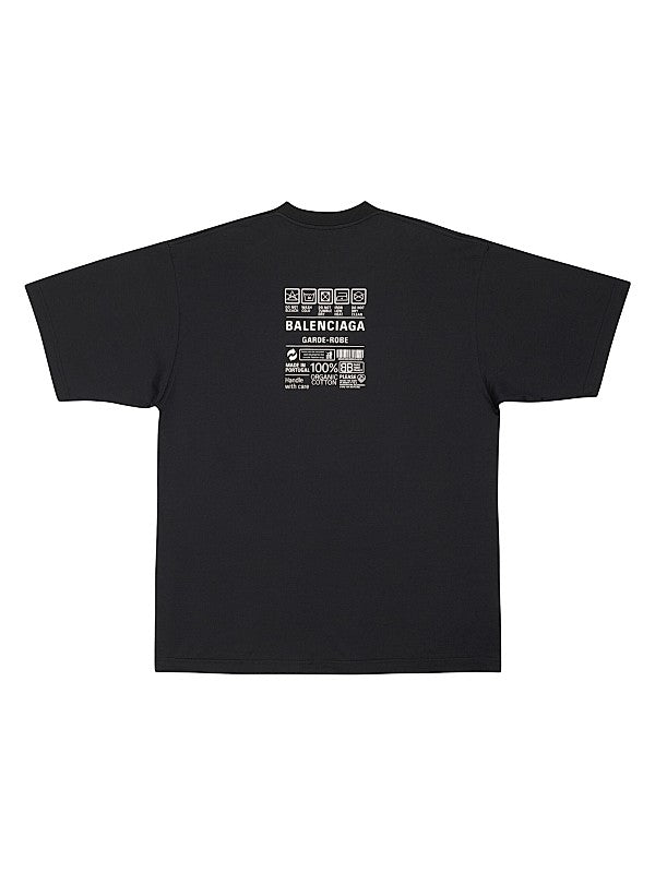 Balenciaga Garde-Robe Care Label Tee Black