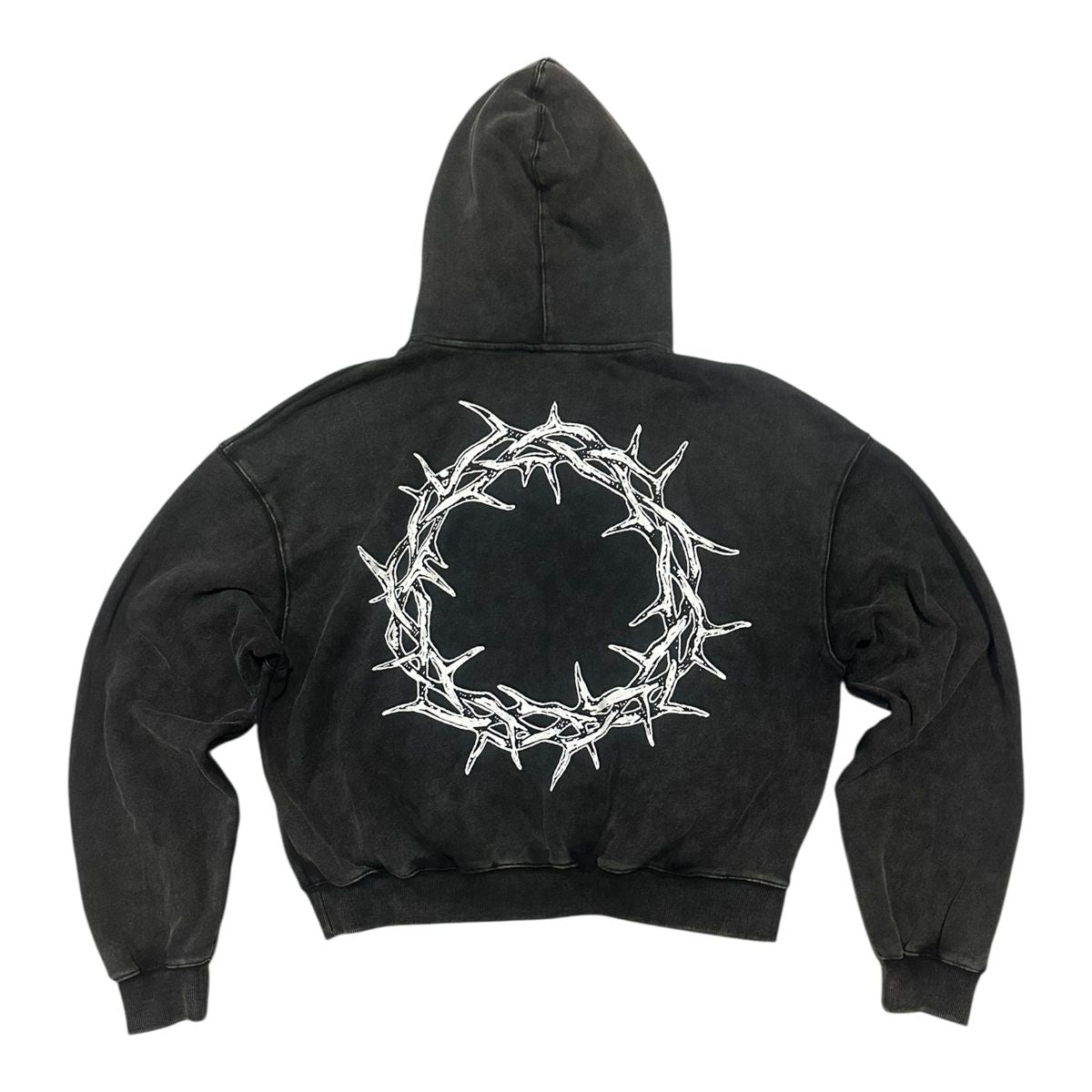 Syndicate The Hearts Zip Up Hoodie Washed Black
