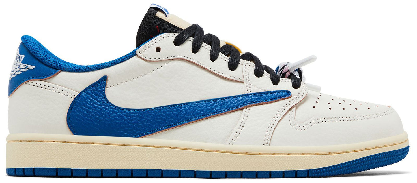 Jordan 1 Retro Low OG SP Fragment x Travis Scott Sail Military Blue