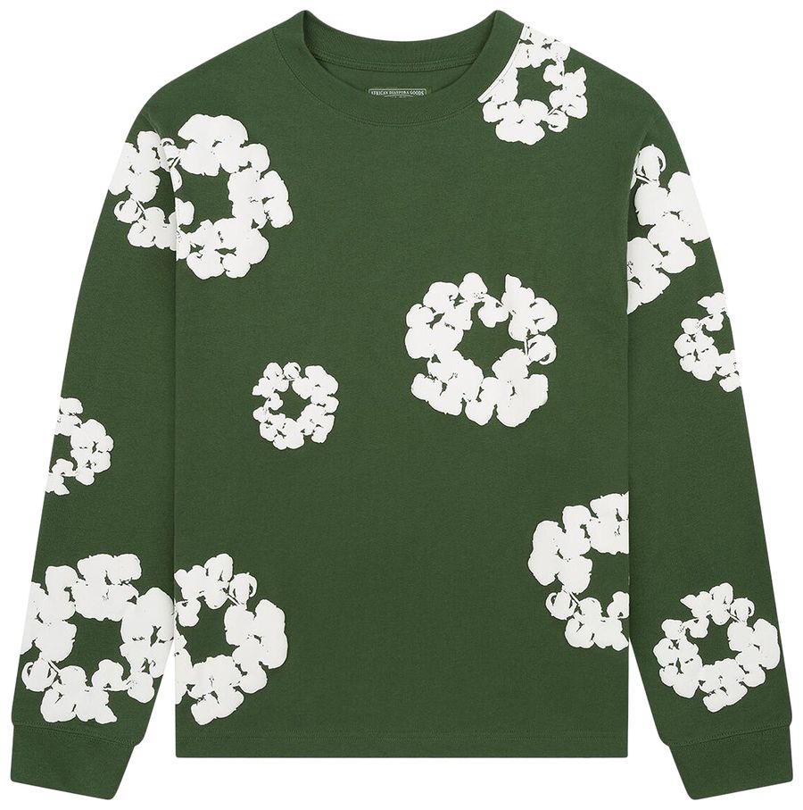 Denim Tears The Cotton Wreath Long Sleeve Tee Green