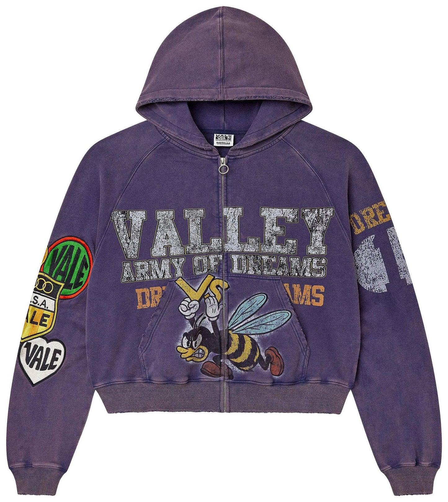 VALE Army Of Dreams Zip Up Hoodie Purple