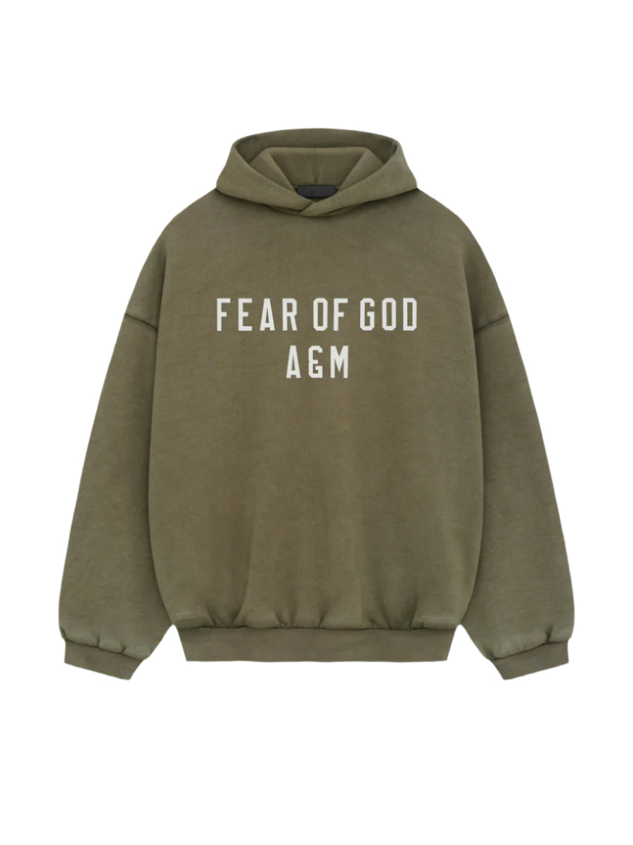 Fear of God Essentials Fleece Hoodie A&M Army Green