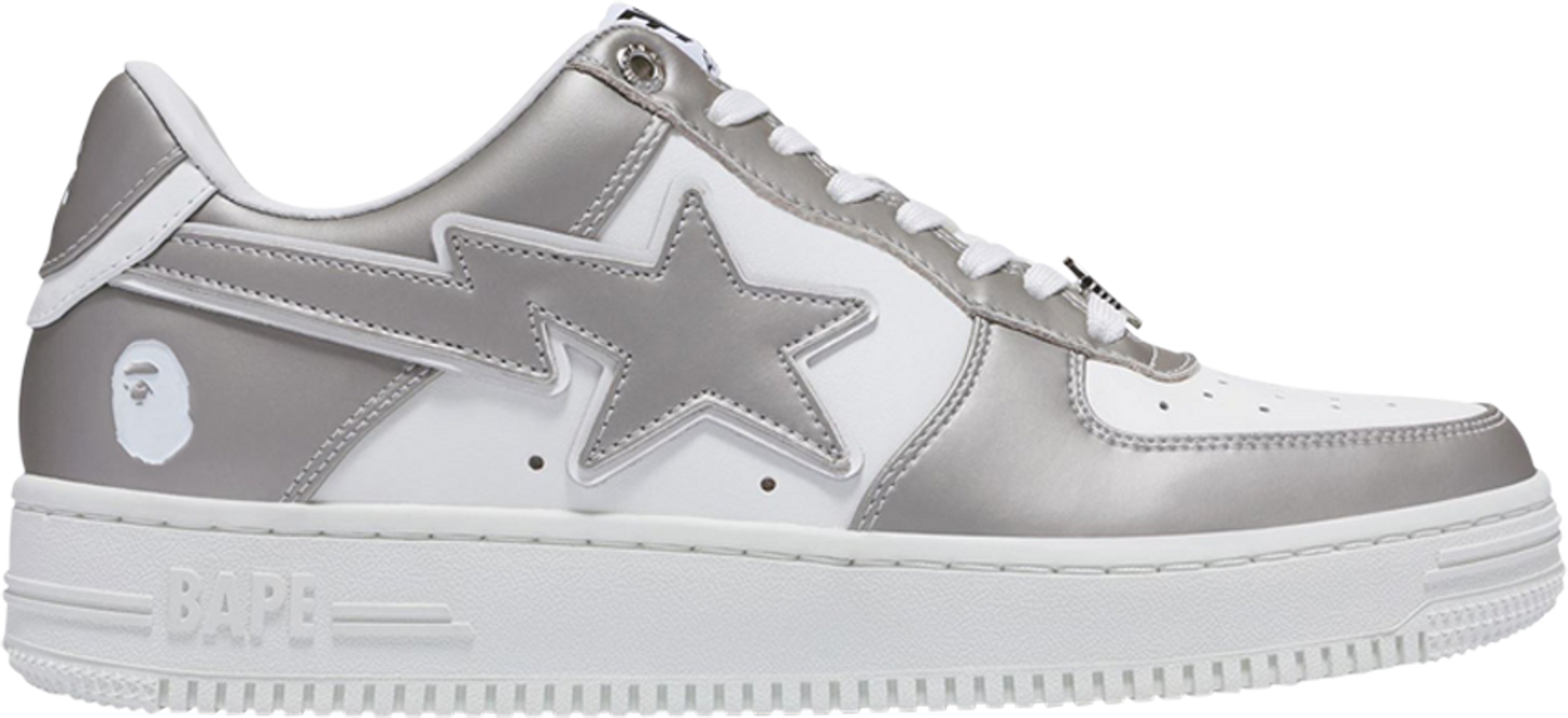 A Bathing Ape Bape Sta Low Silver