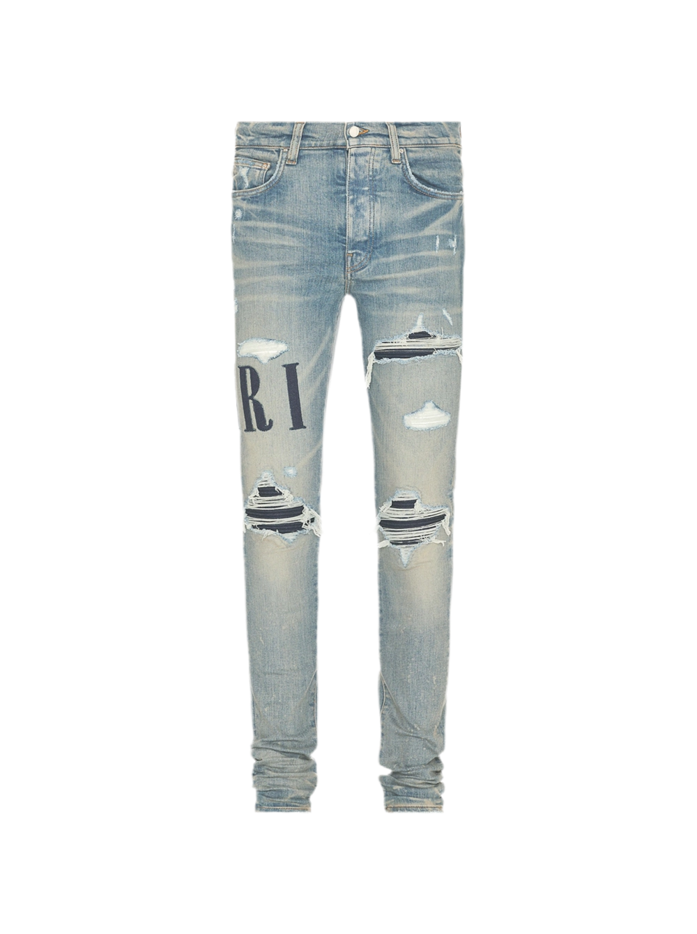 AMIRI MX1 Navy Appliquè Logo Clay Indigo Jeans