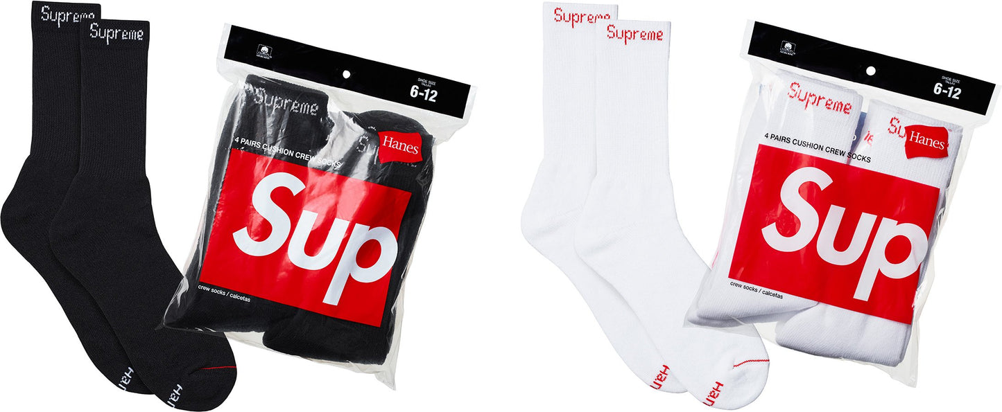 Supreme Hanes Socks (4 Pack)