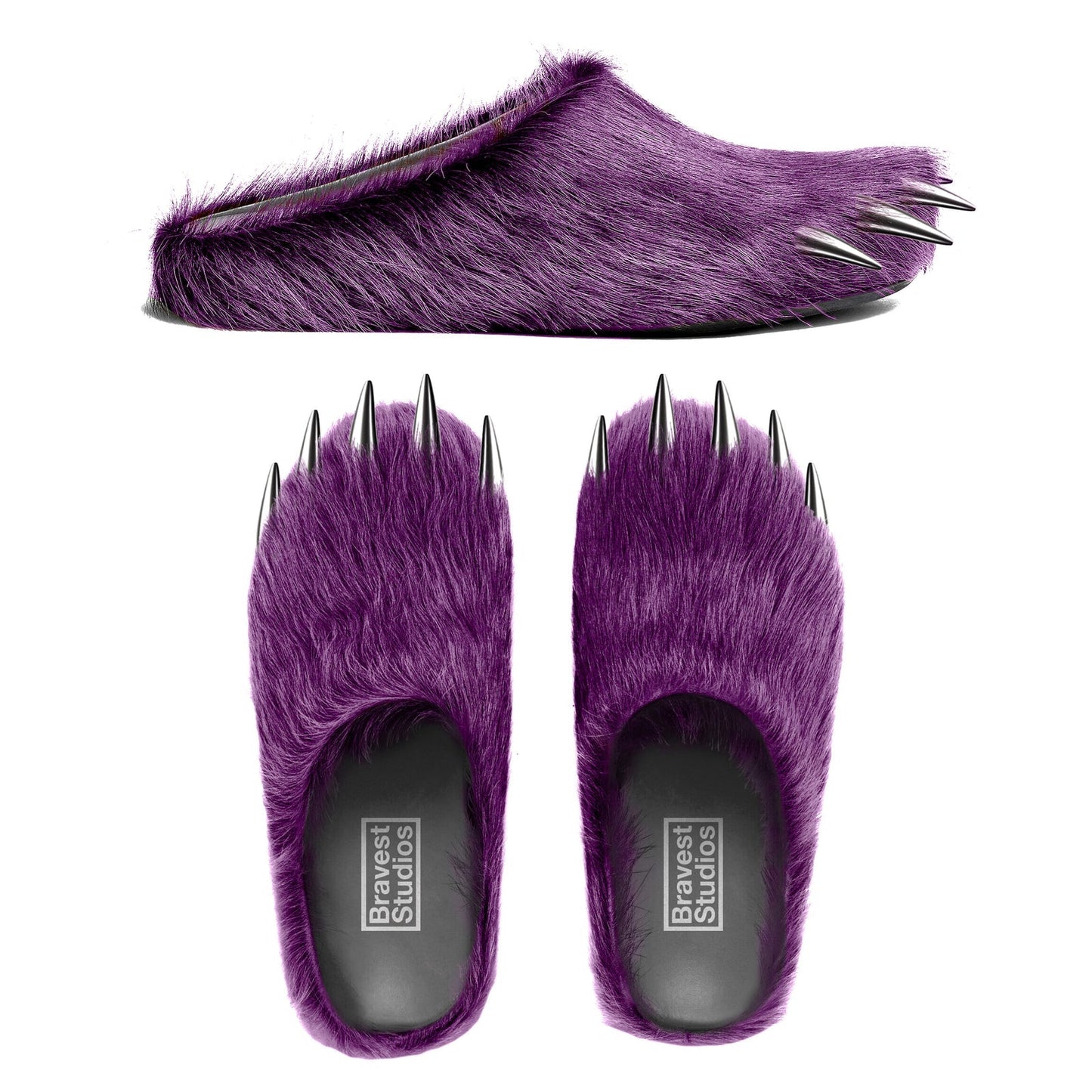 Bravest Studios Bear Claw Slipper Purple