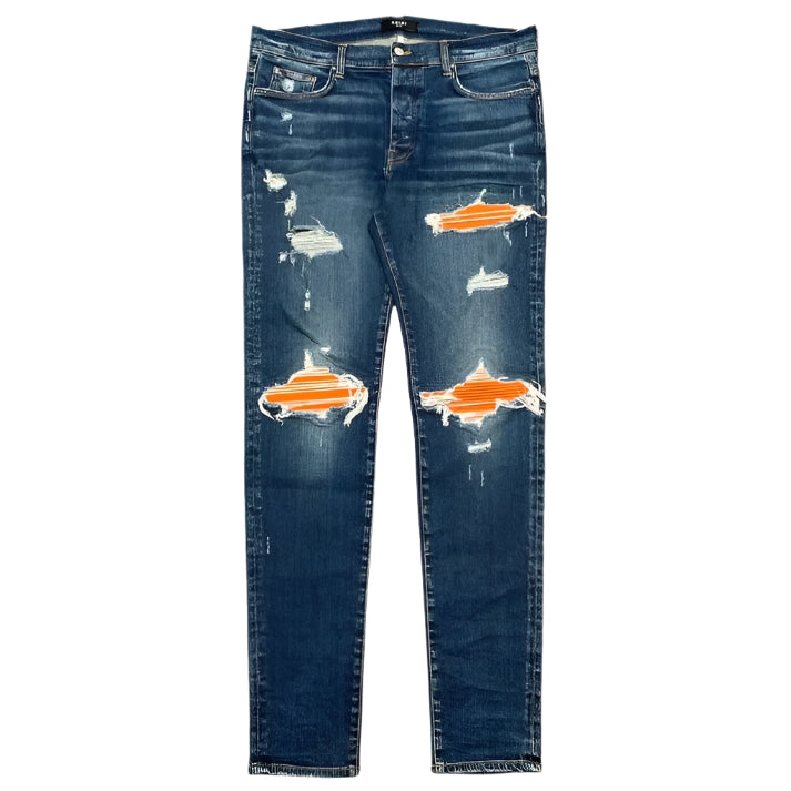 AMIRI MX1 Orange Ultrasuede Deep Classic Jeans