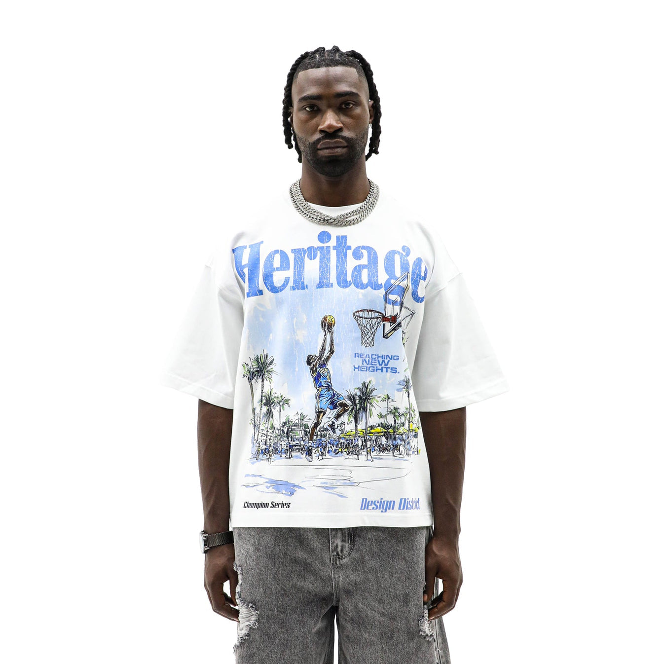 Heights District Heritage Park Tee White