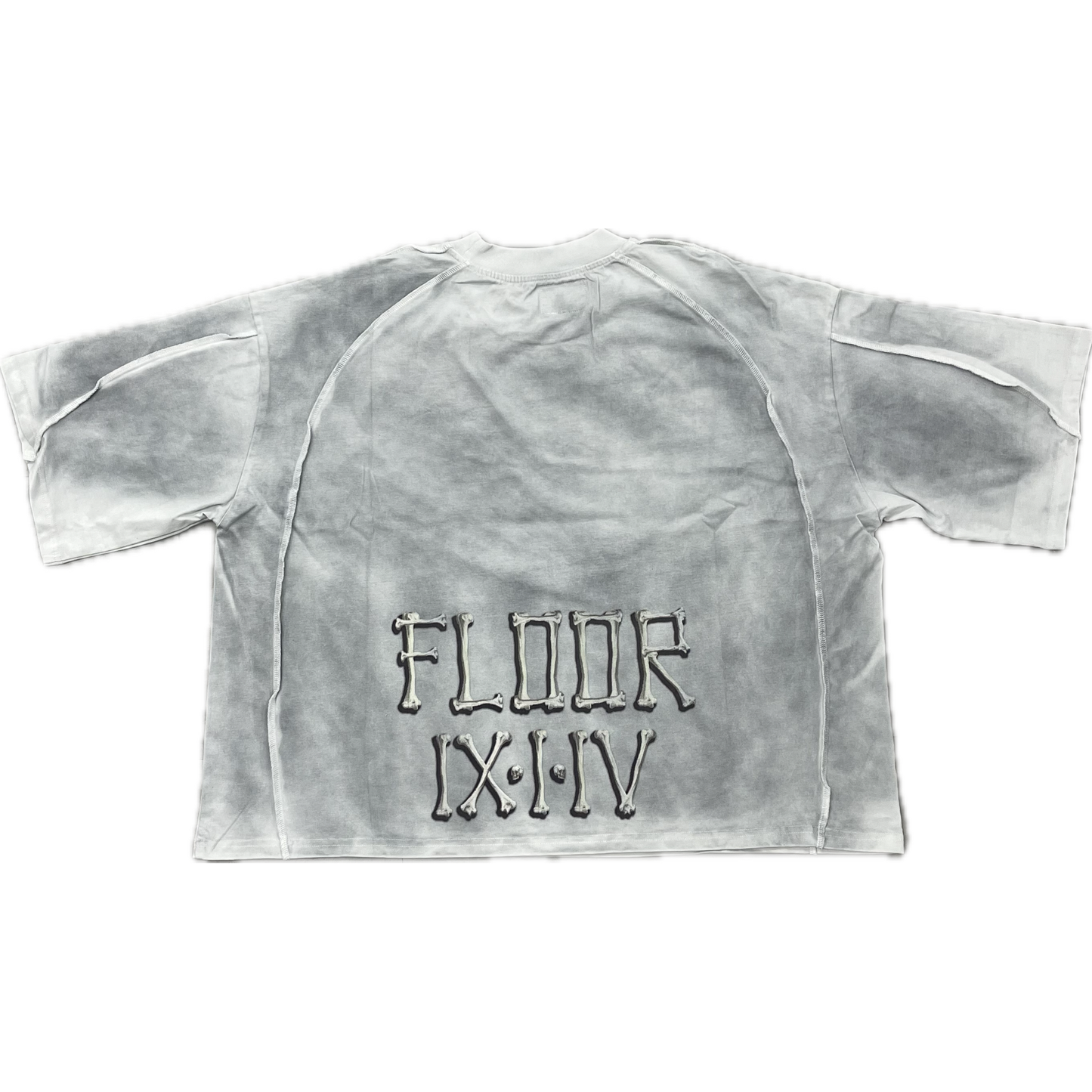 Floor914 Washed Skull Bones Tee White
