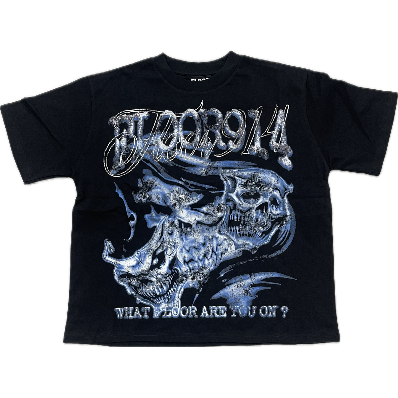 Floor914 Blue Skulltex Tee Black