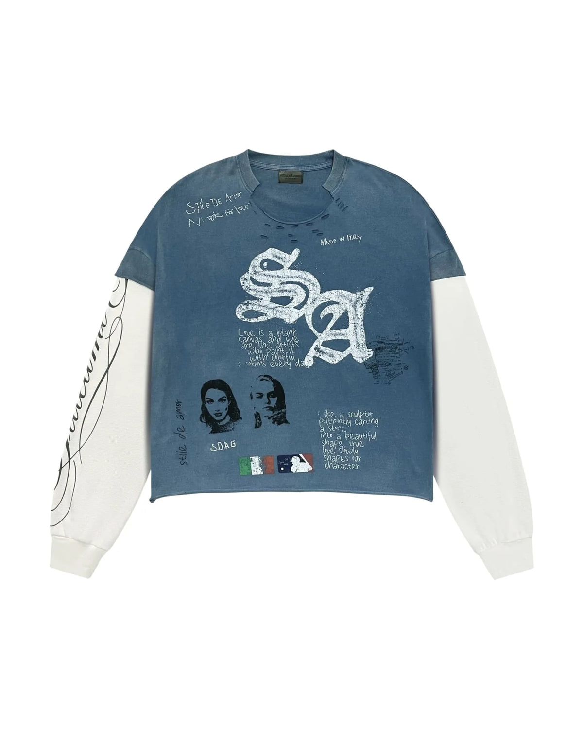 Stile de Amor Squandra Longsleeve Tee Blue