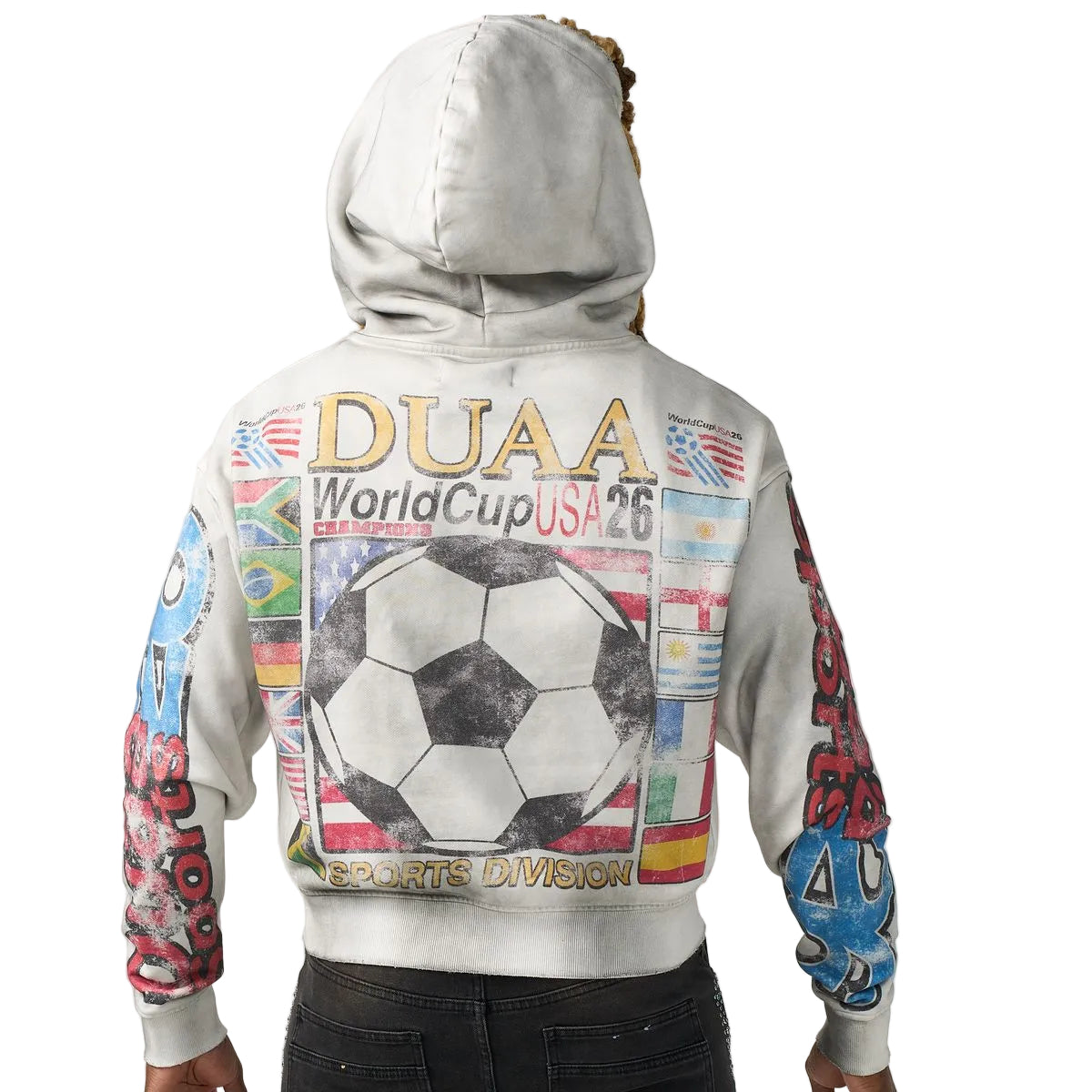 DUAA Global Soccer Zip Up Hoodie Grey