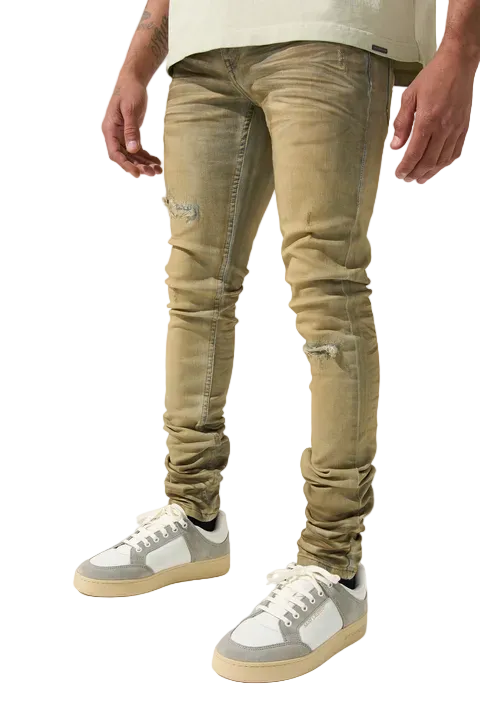 SERENEDE Mocha Fitted Jeans Brown