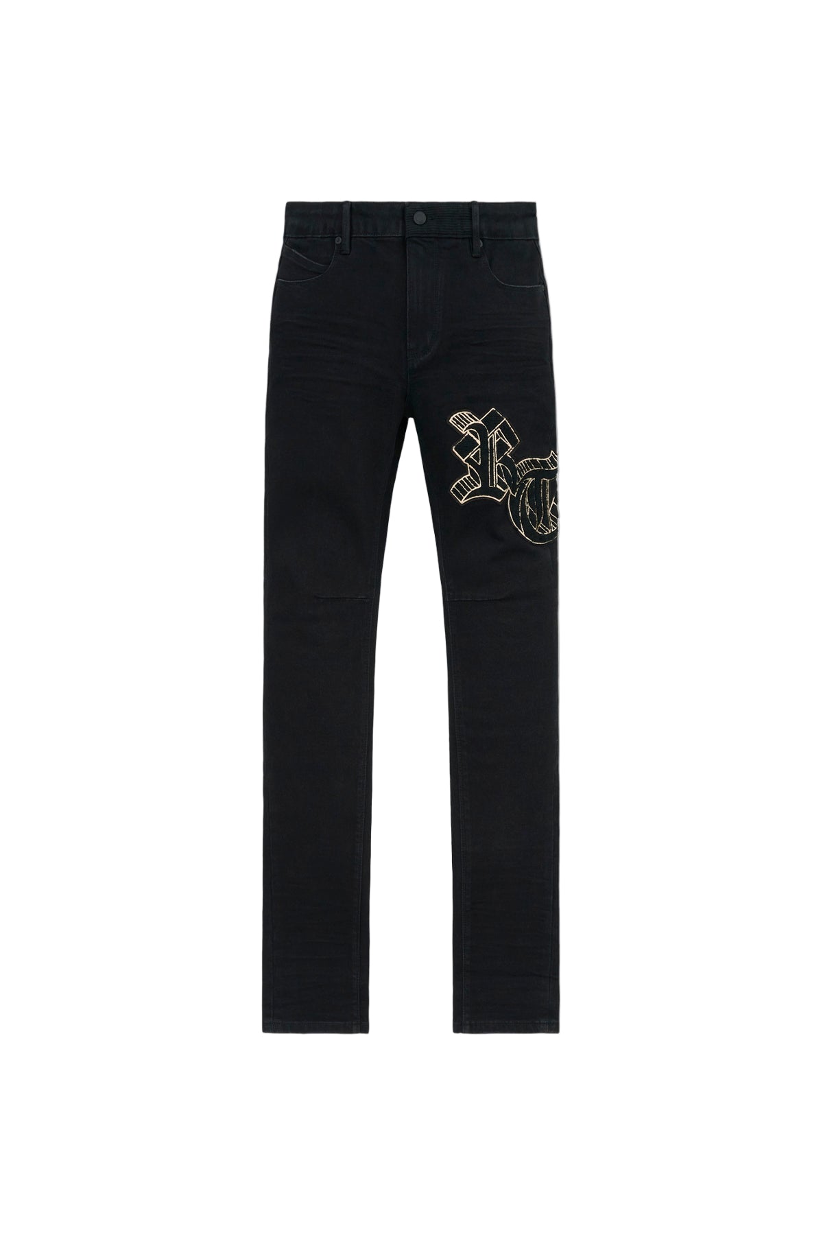 RTA Bryant OG Patch Black Skinny Jeans