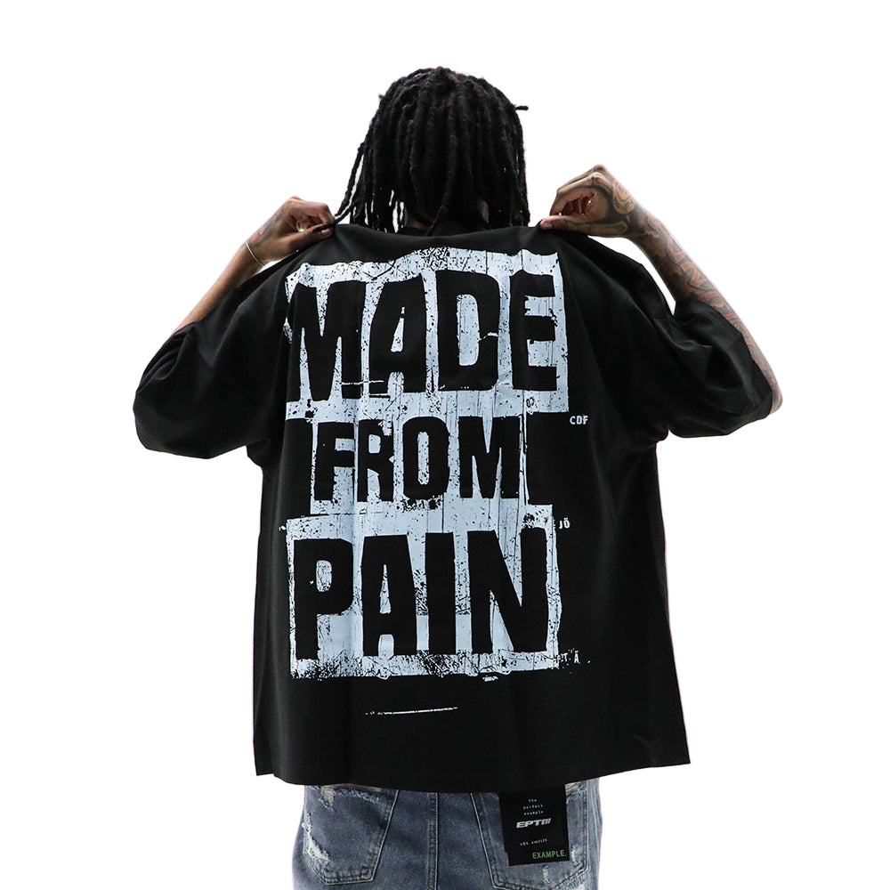 Heights District Made From Pain Tee Black