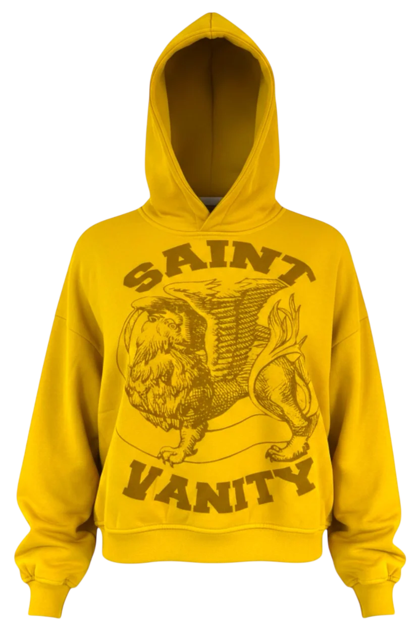 Saint Vanity Griffin Logo Hoodie Mustard Yellow