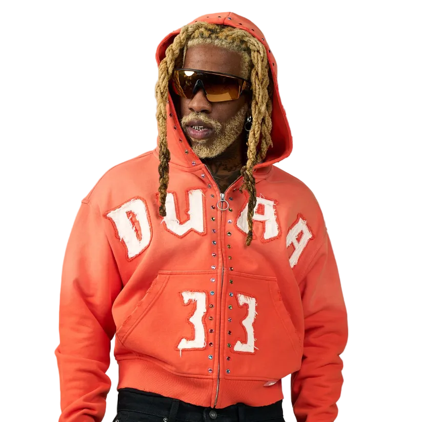 DUAA Master 33 Zip Up Hoodie Orange