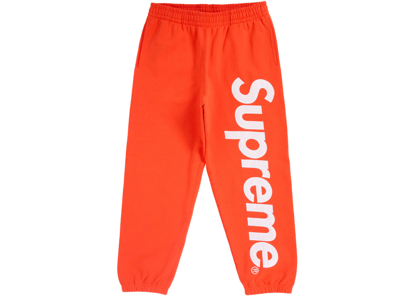 Supreme Satin Applique Sweatpants (FW24) Bright Orange