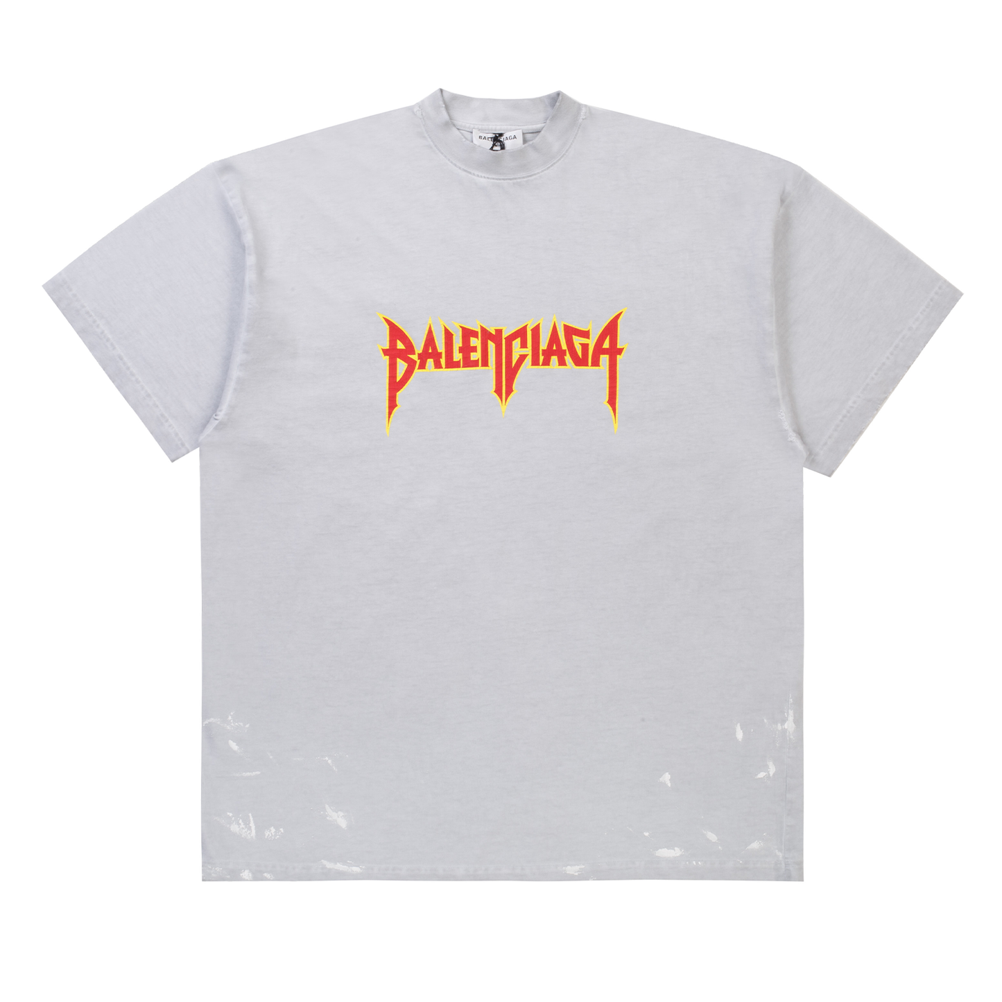 Balenciaga Metal Logo Tee Light Grey
