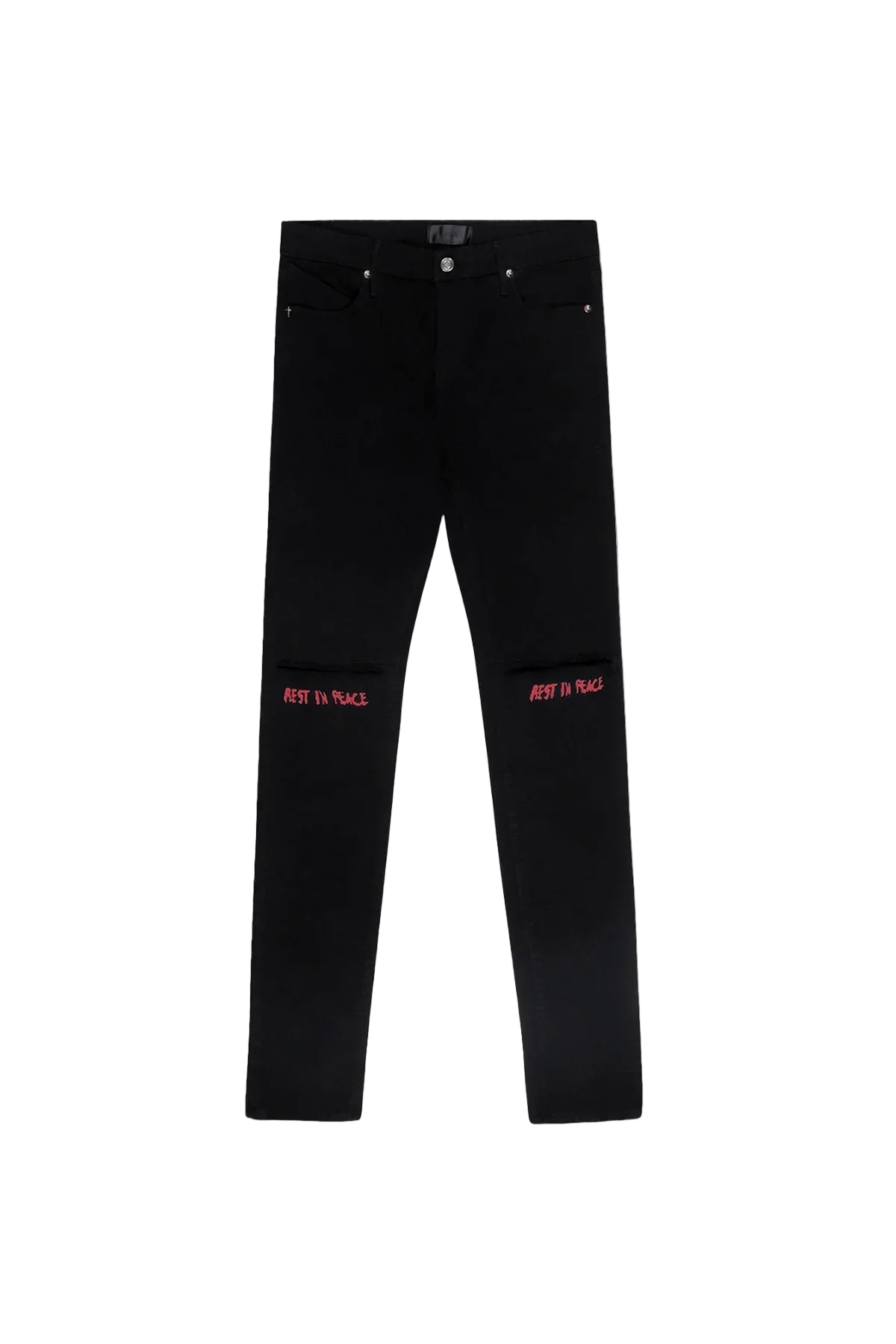RTA Red Bryant Rest In Peace Red Black Jeans