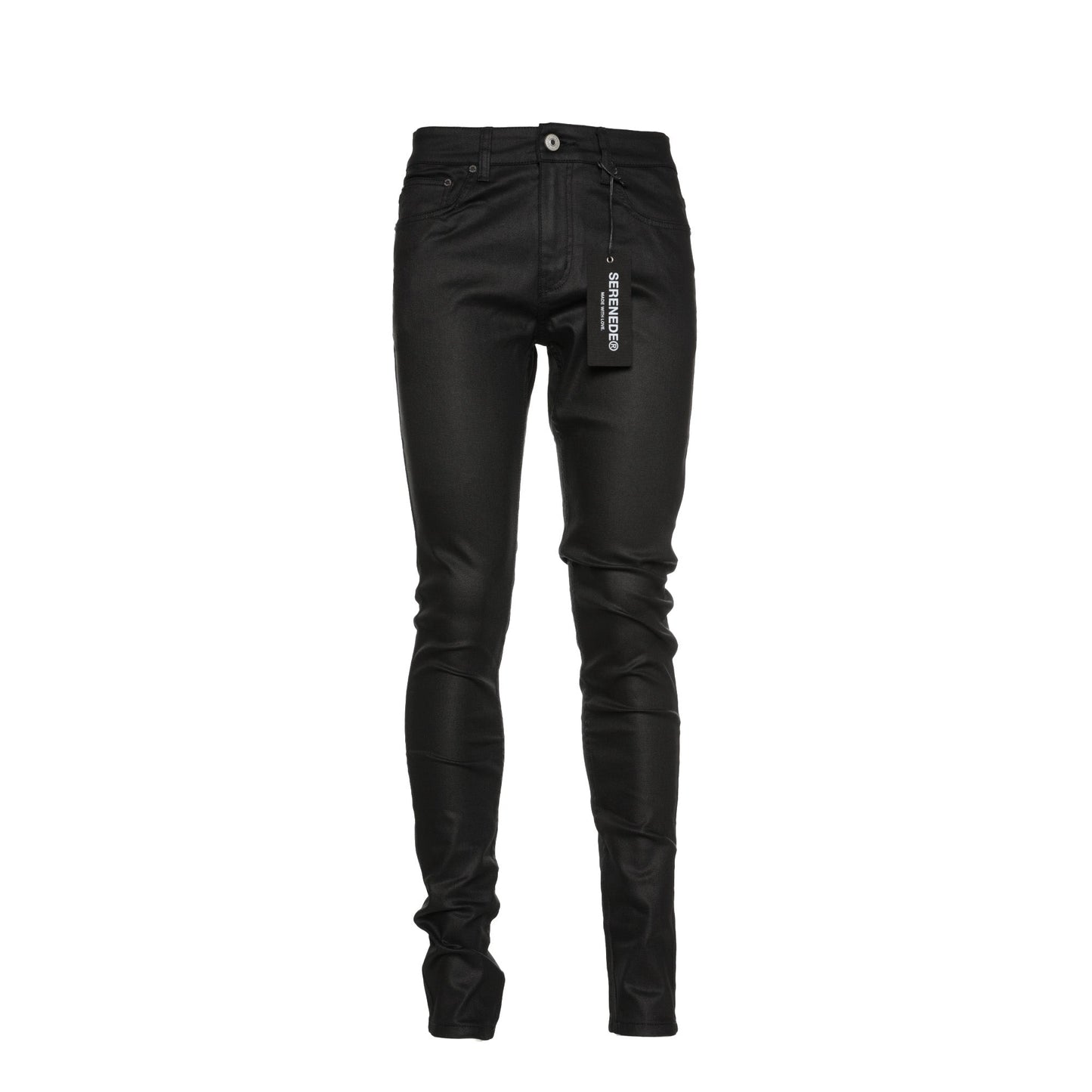 SERENEDE Caviar 7 Wax Fitted Jeans Black