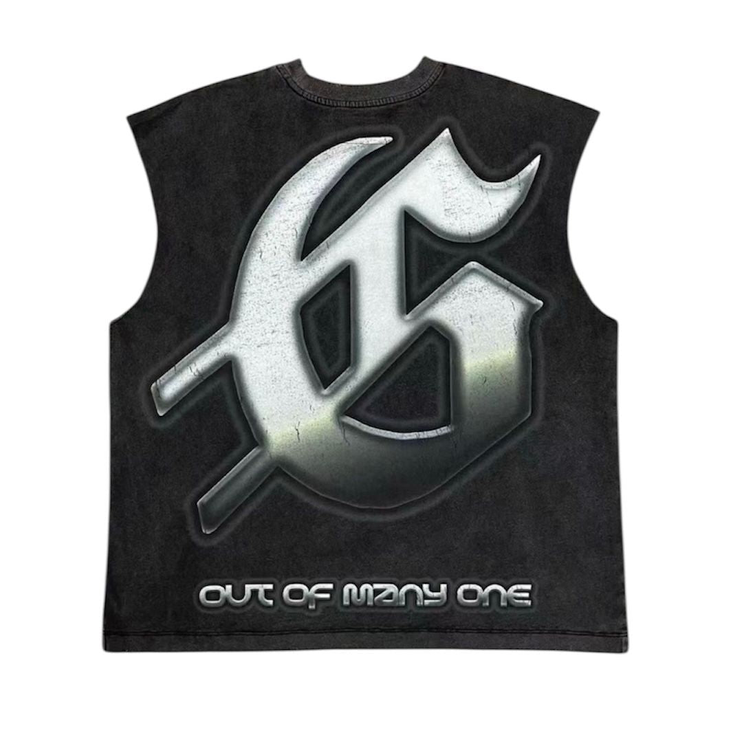 Godspeed Sunken Liberty Cut Off Tee Washed Black