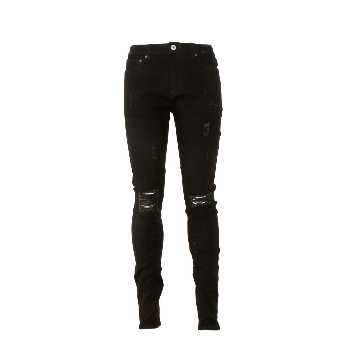 SERENEDE Midnight Black Fitted Jeans Black