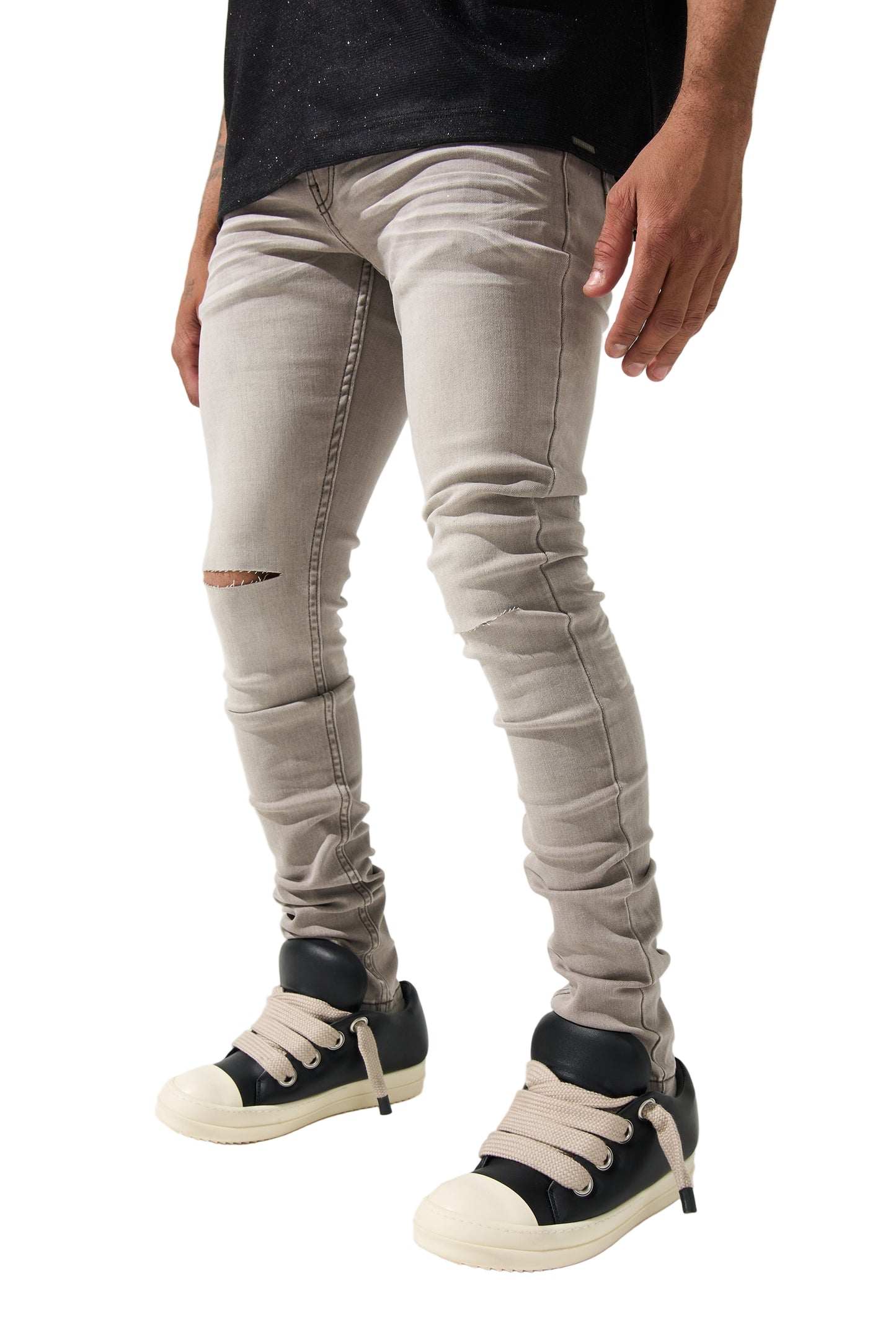 SERENEDE Marine Layer Fitted Jeans Light Grey