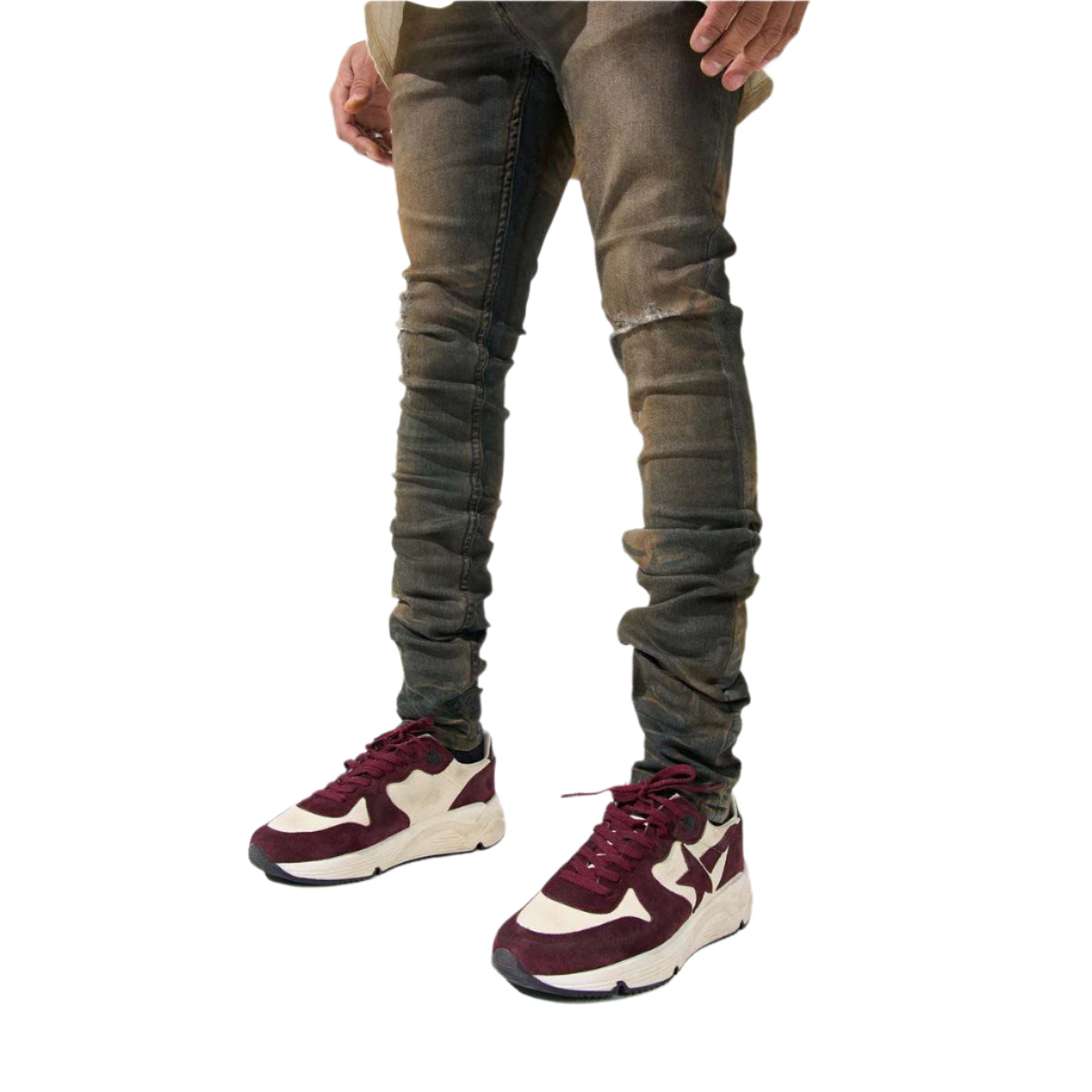 SERENEDE OUD Fitted Jeans Brown