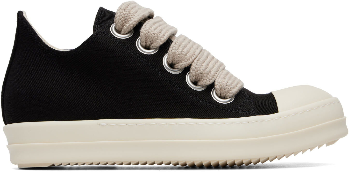 Rick Owens DRKSHDW Jumbolace Low Sneaks Black Milk