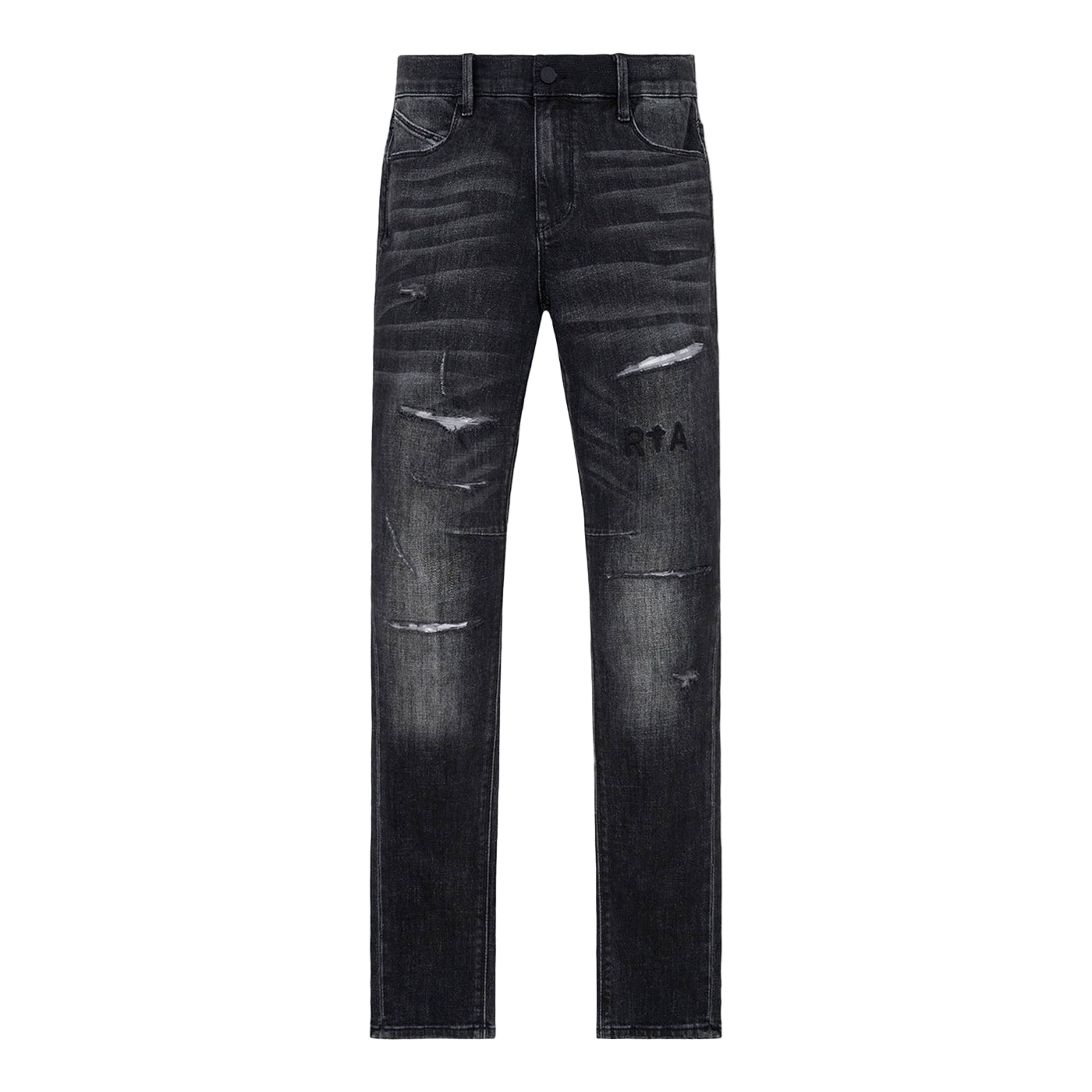 RTA Bryant Distressed Grey Skinny Jeans