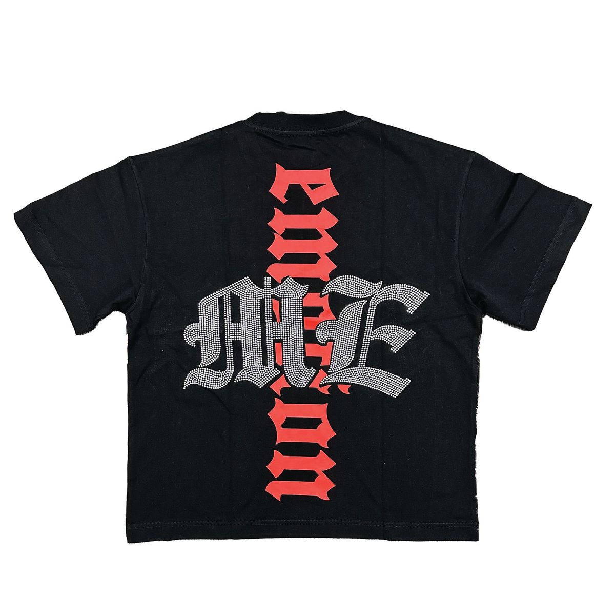 Mixed Emotion Octopus Rhinestone Tee Black