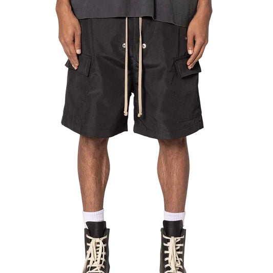 MNML LA Rave Double Cargo Shorts Black