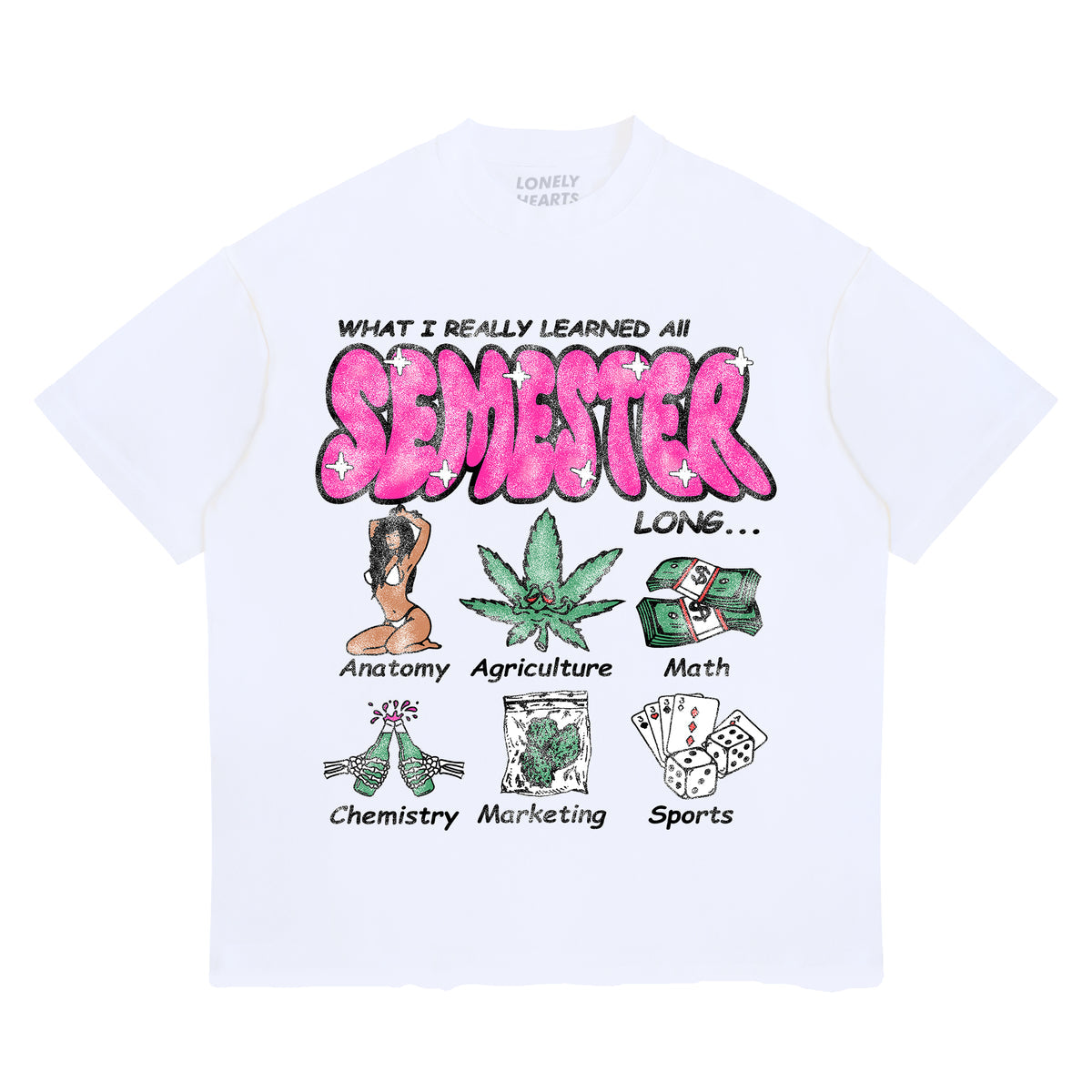 LHC What I Learned All Semester Tee White