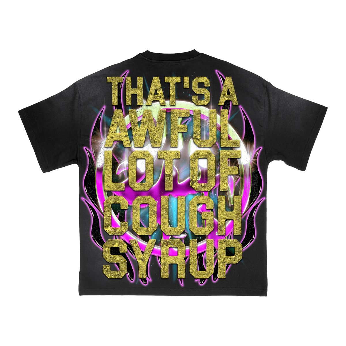 Awful Lot of Cough Syrup LH Cup Tee Black