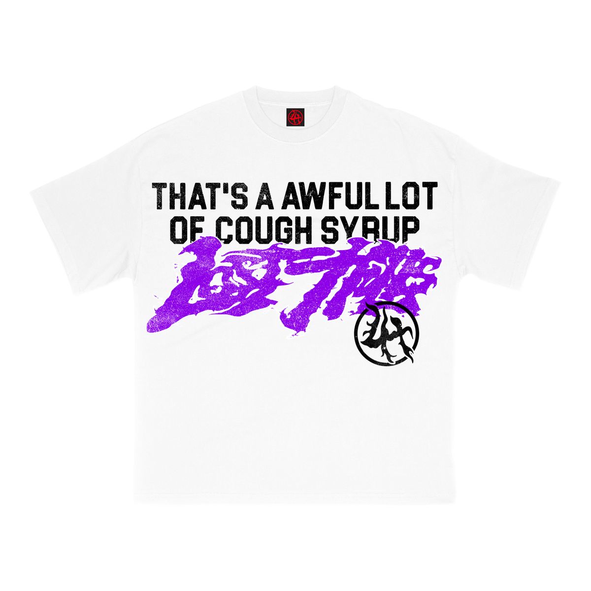 Awful Lot of Cough Syrup Lost Hills Tee White