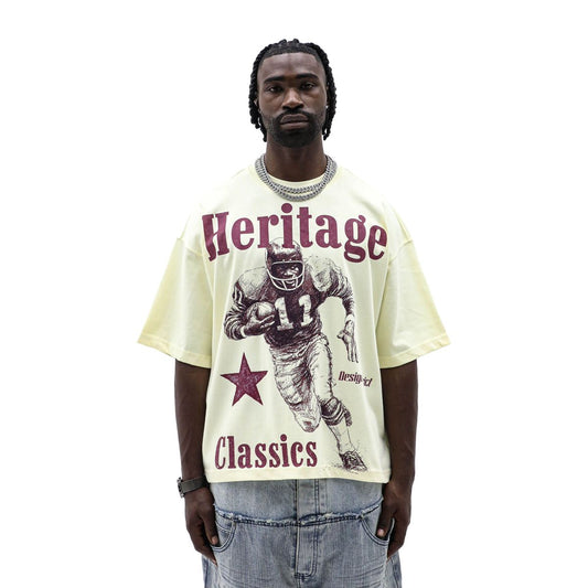 Heights District Gridiron Classic Tee Cream