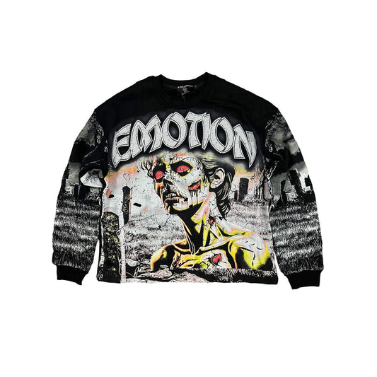 Mixed Emotion Tombstone Long Sleeve Tee Black