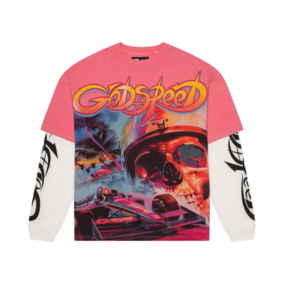 Godspeed F1 Dreams Layered Long Sleeve Tee Pink