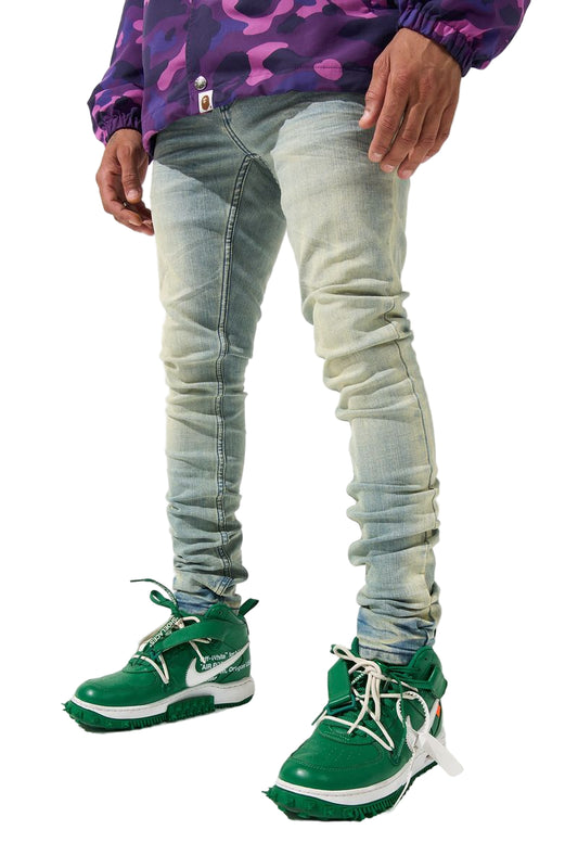 SERENEDE Espresso Fitted Jeans Vintage Blue