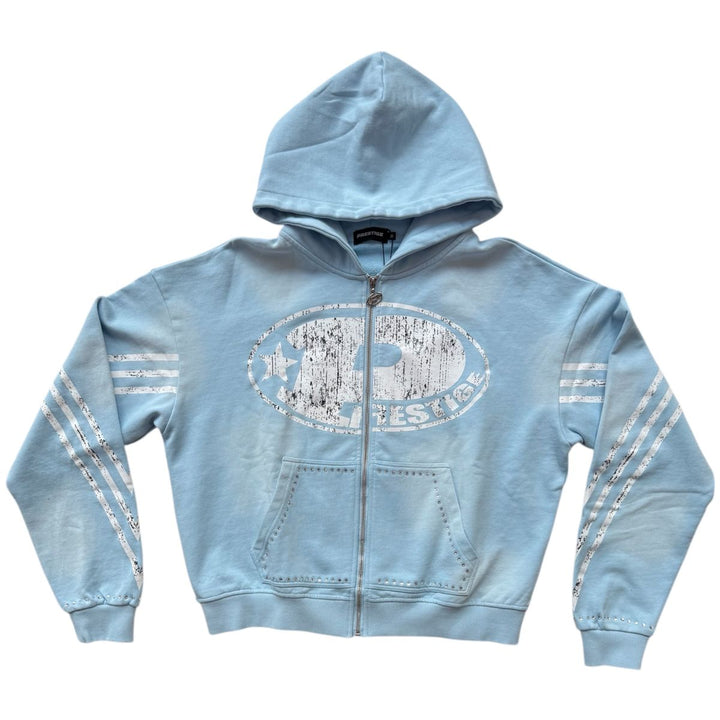 Prestige Co. Big "P" Zip Up Hoodie Sky Blue