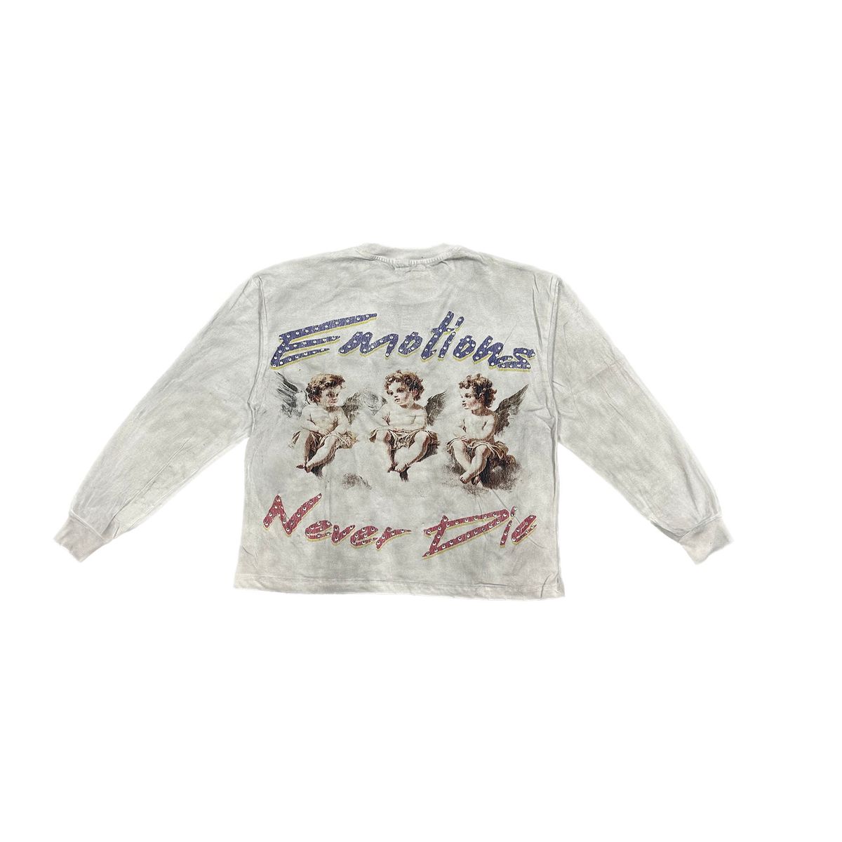 Mixed Emotion Triplets Long Sleeve Tee White