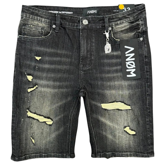 ANOM Striker Denim Shorts Vintage Black